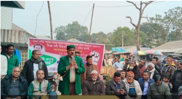 জলঢাকায় তিস্তার পানির ন্যায্য হিস্যা আদায়ে দুইদিনের কর্মসূচি বাস্তবায়নে  গণসংযোগ