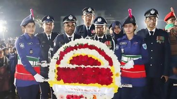 মহান শহীদ দিবস ও আন্তর্জাতিক মাতৃভাষা দিবসে সুনামগঞ্জ জেলা পুলিশের শ্রদ্ধাঞ্জলি