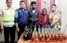 ছাতকে থানা পুলিশের অভিযানে বিদেশী মদ  সহ দু’মাদক ব্যবসায়ী গ্রে*ফতার