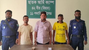 ছাতকে যৌথ বাহিনীর বিশেষ অভিযানে চাঁদাবাজির অভিযোগে গ্রে*ফতার ৩