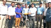জগন্নাথপুরে ৬৪ জন গ্রাম পুলিশের মধ্যে বাইসাইকেল বিতরণ