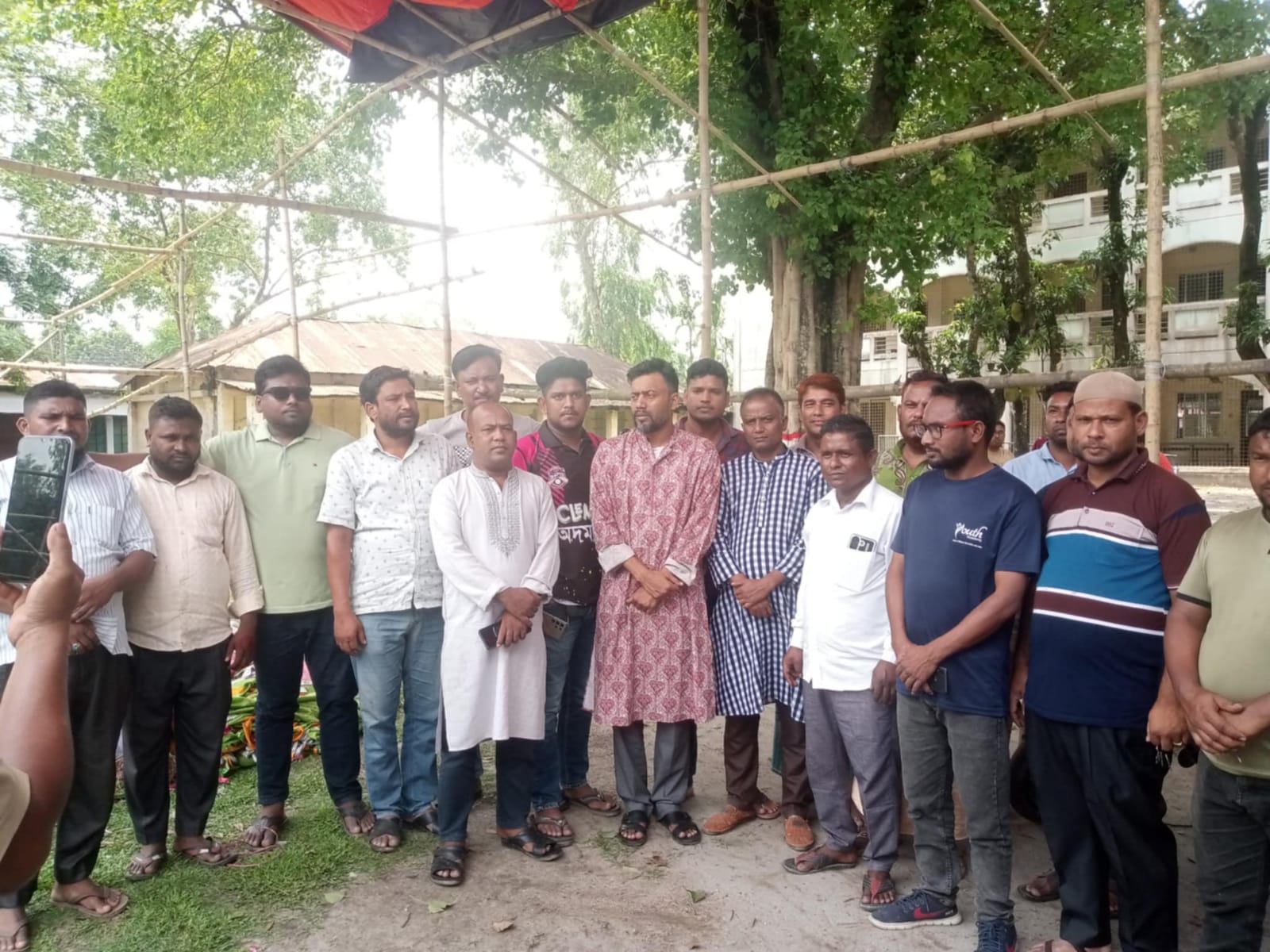 শাহরিন ইসলাম চৌধুরী তুহিনের জলঢাকায় আগমন উপলক্ষে  মাঠ পরিদর্শন