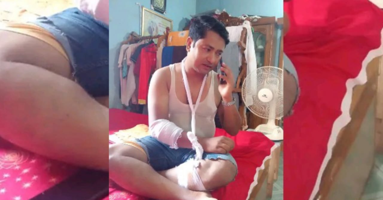 জগন্নাথপুরে বাসের ধাক্কায় সাংবাদিক আহত