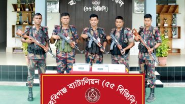 ৫১ লক্ষাধিক ভারতীয় মালামাল জব্দ করেছে ৫৫ বিজিবি