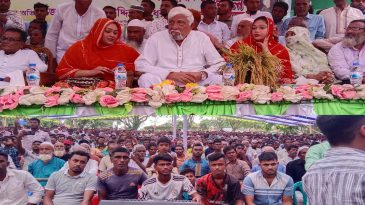 শাল্লায় নাছির চৌধুরী’র জনসভায় জনতার ঢল