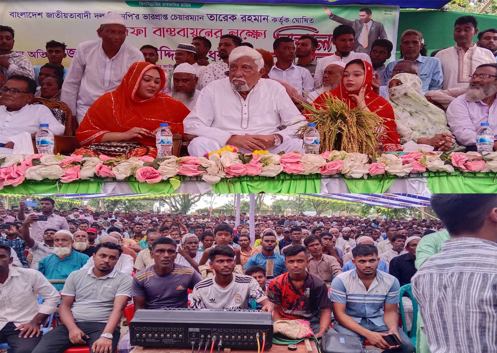 শাল্লায় নাছির চৌধুরী’র জনসভায় জনতার ঢল
