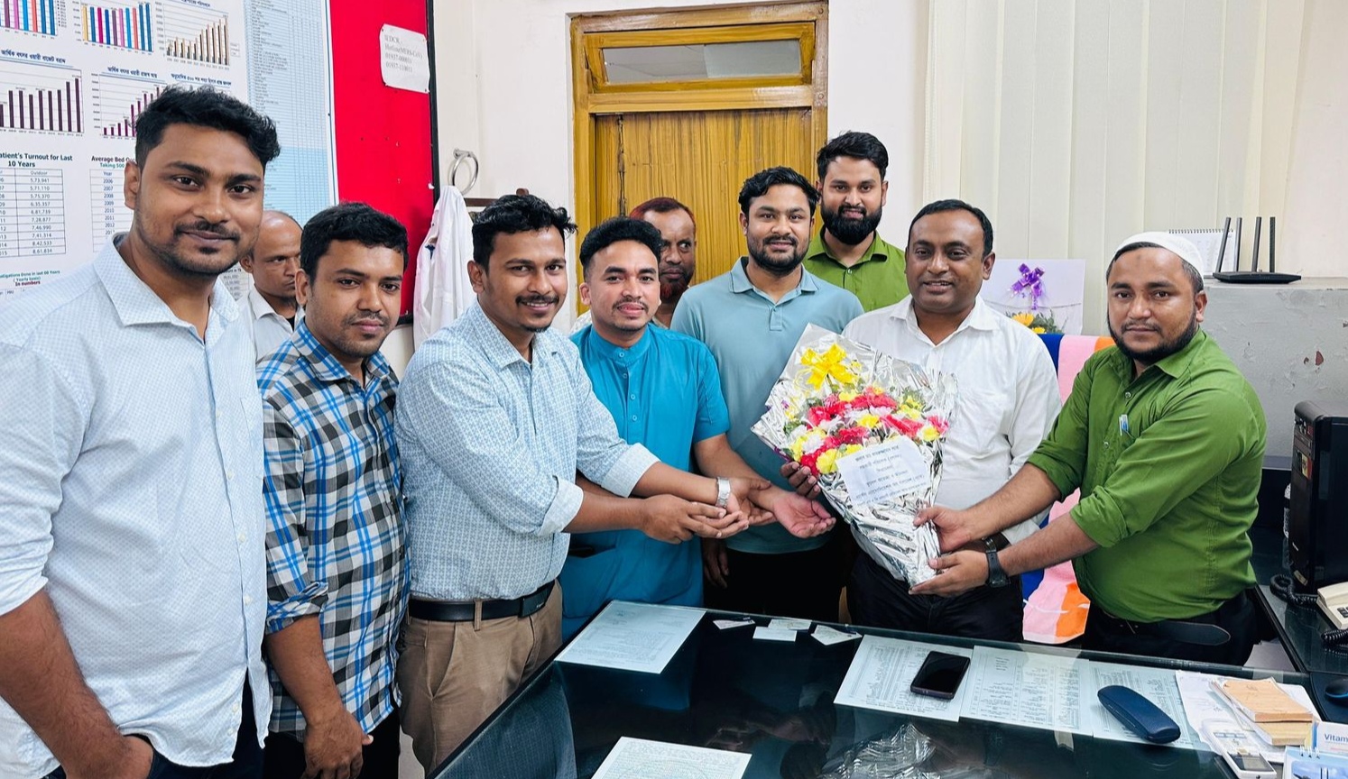 ন্যাব নেতৃবৃন্দের ওসমানী মেডিক্যাল কলেজ এর নবনিযুক্ত সহকারী পরিচালকের সাথে শুভেচ্ছা বিনিময়