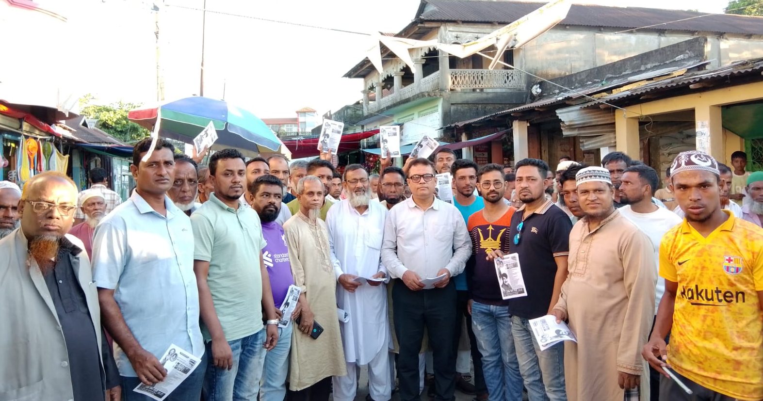 দিরাইয়ে নাছির চৌধুরী’র পক্ষে ৩১ দফার লিফলেট বিতরণ