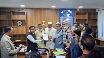 দিরাই-শাল্লা আসনে বিএনপির নাছির উদ্দিন চৌধুরীর মনোনয়নপত্র সংগ্রহ