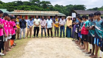 জাফলংয়ে মুসলিমনগর উচ্চ বিদ্যালয় আন্তঃশ্রেণী ফুটবল টুর্নামেন্টের উদ্বোধন
